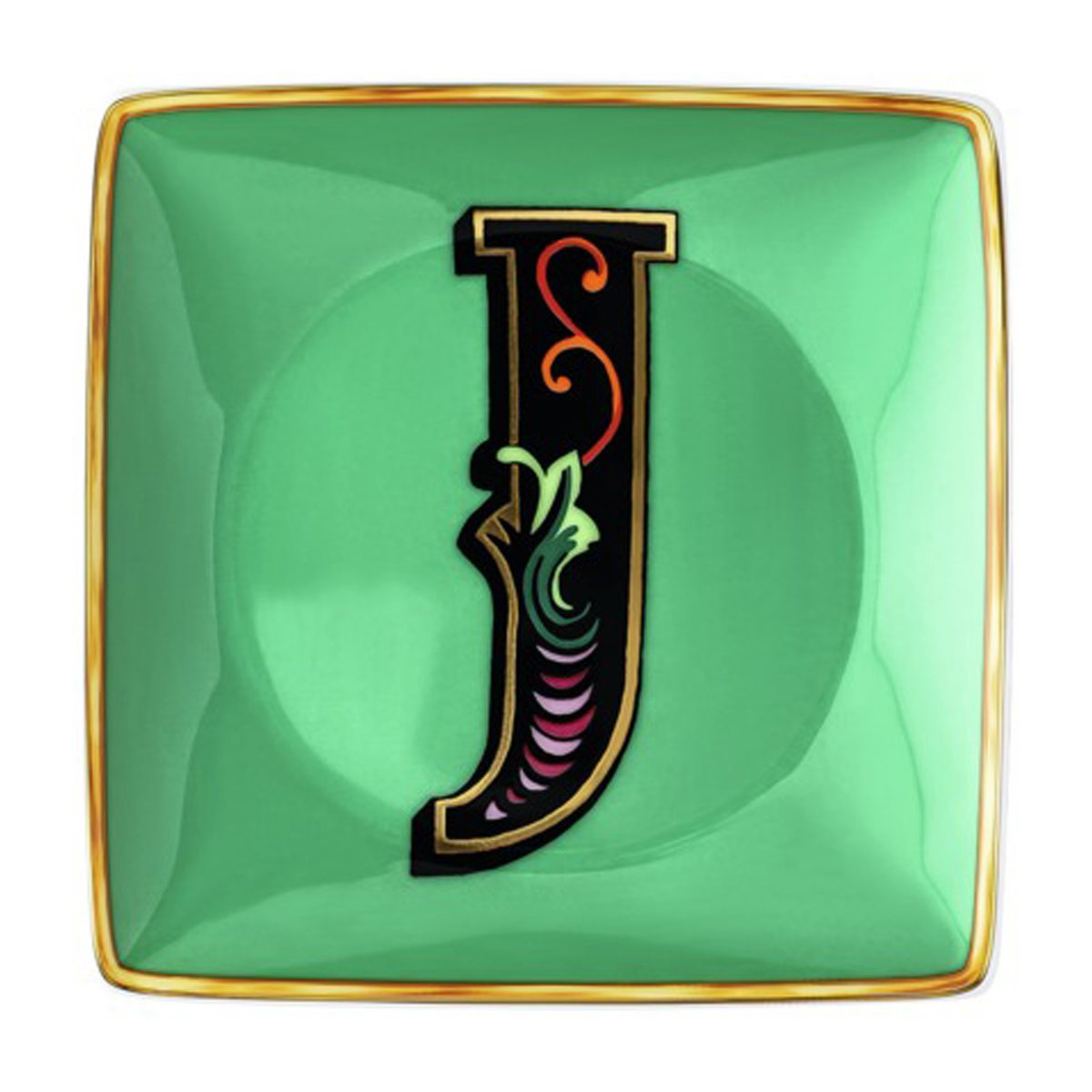 Versace Holiday Alphabet -lautanen 12 cm J | Skandinaavinen Sisustus | Tarjoiluvadit & Tarjoiluastiat | Monivärinen