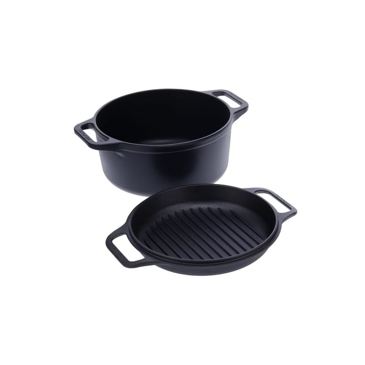 Combo Cooker valurautapata-paistinpannusetti 2 osaa - Musta - Victoria