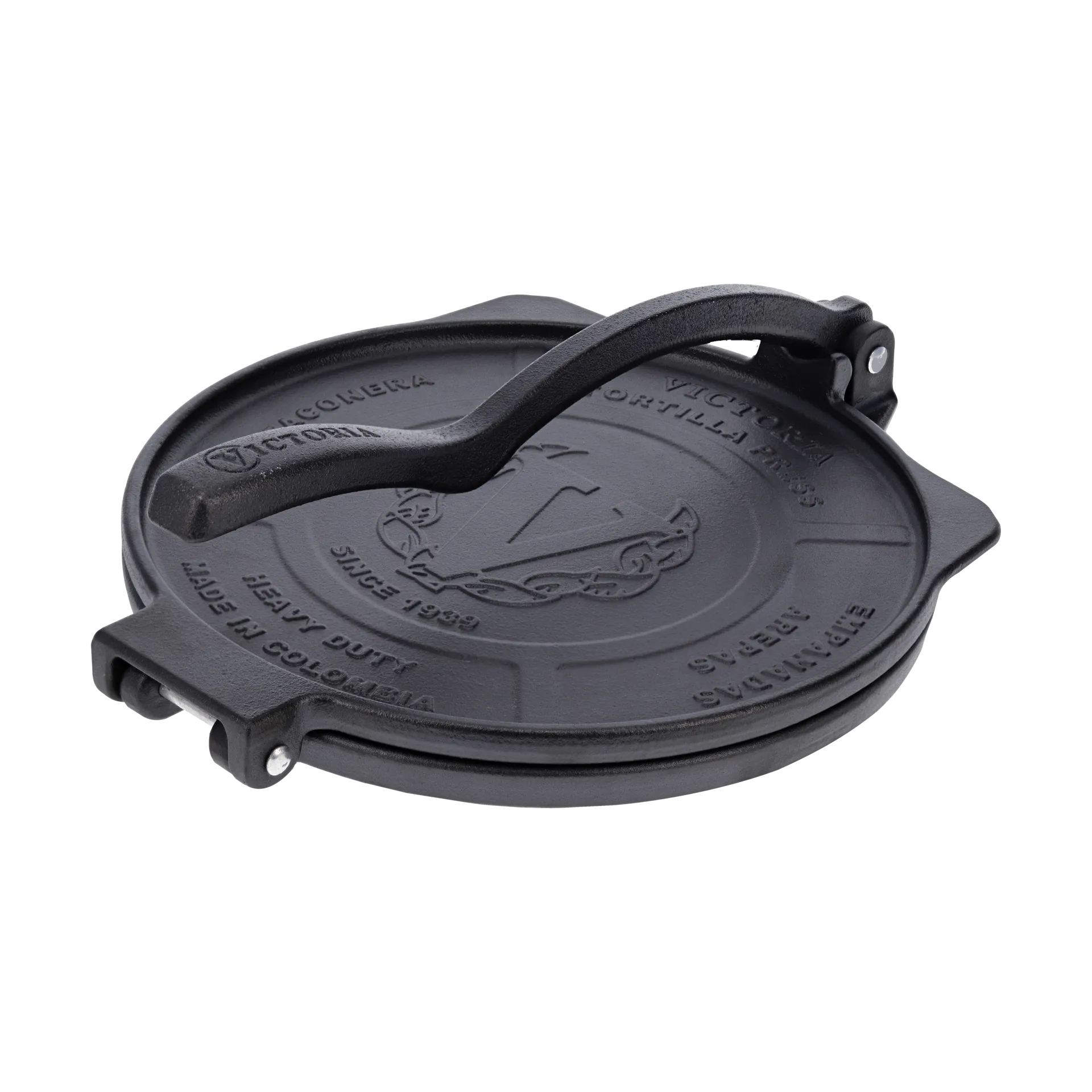 Heavy duty tortillapuristin Ø25 cm, Musta, valurauta Victoria