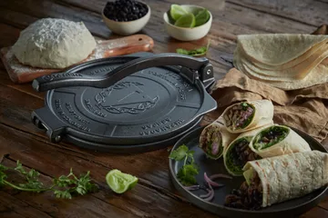 Heavy duty tortillapuristin Ø25 cm - Musta, valurauta - Victoria