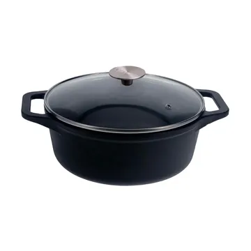 Victoria valurautapata lasikannella, emaloitu - 3,8 l - Victoria