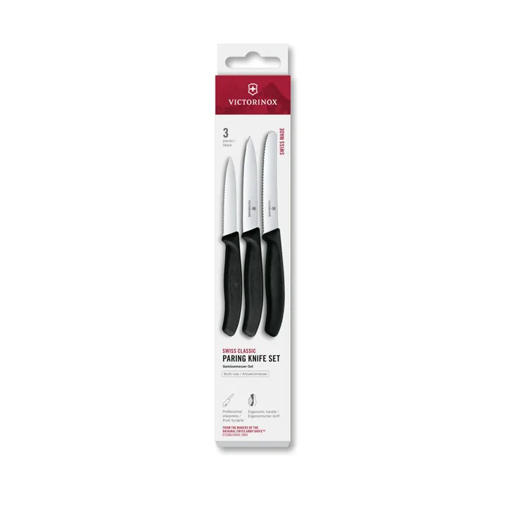 Victorinox Swiss Classic kuorimaveitsisetti 3 osaa - Musta - Victorinox