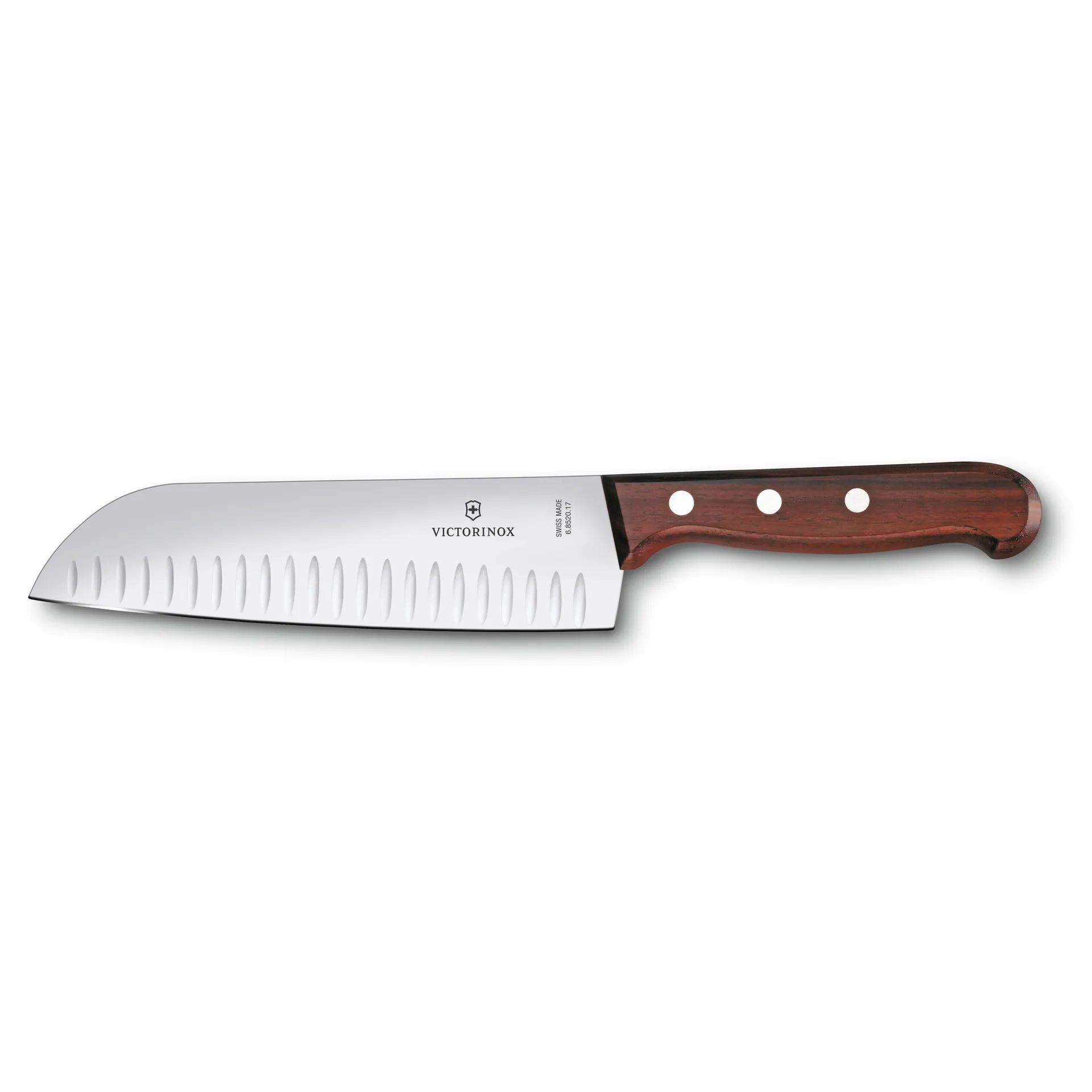 Wood santoku-veitsi oliivihiottu 17 cm, Ruostumaton teräs-vaahtera Victorinox