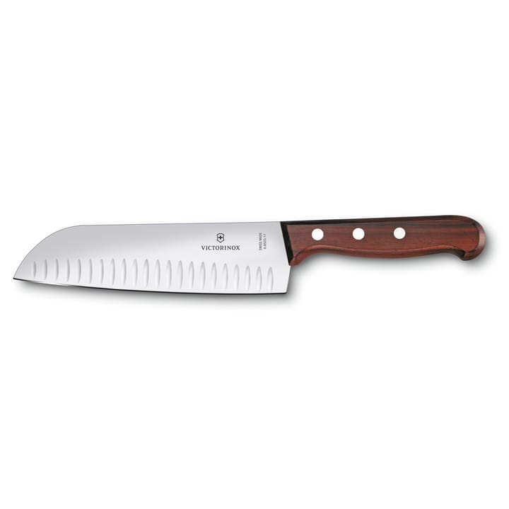 Wood santoku-veitsi oliivihiottu 17 cm - Ruostumaton teräs-vaahtera - Victorinox