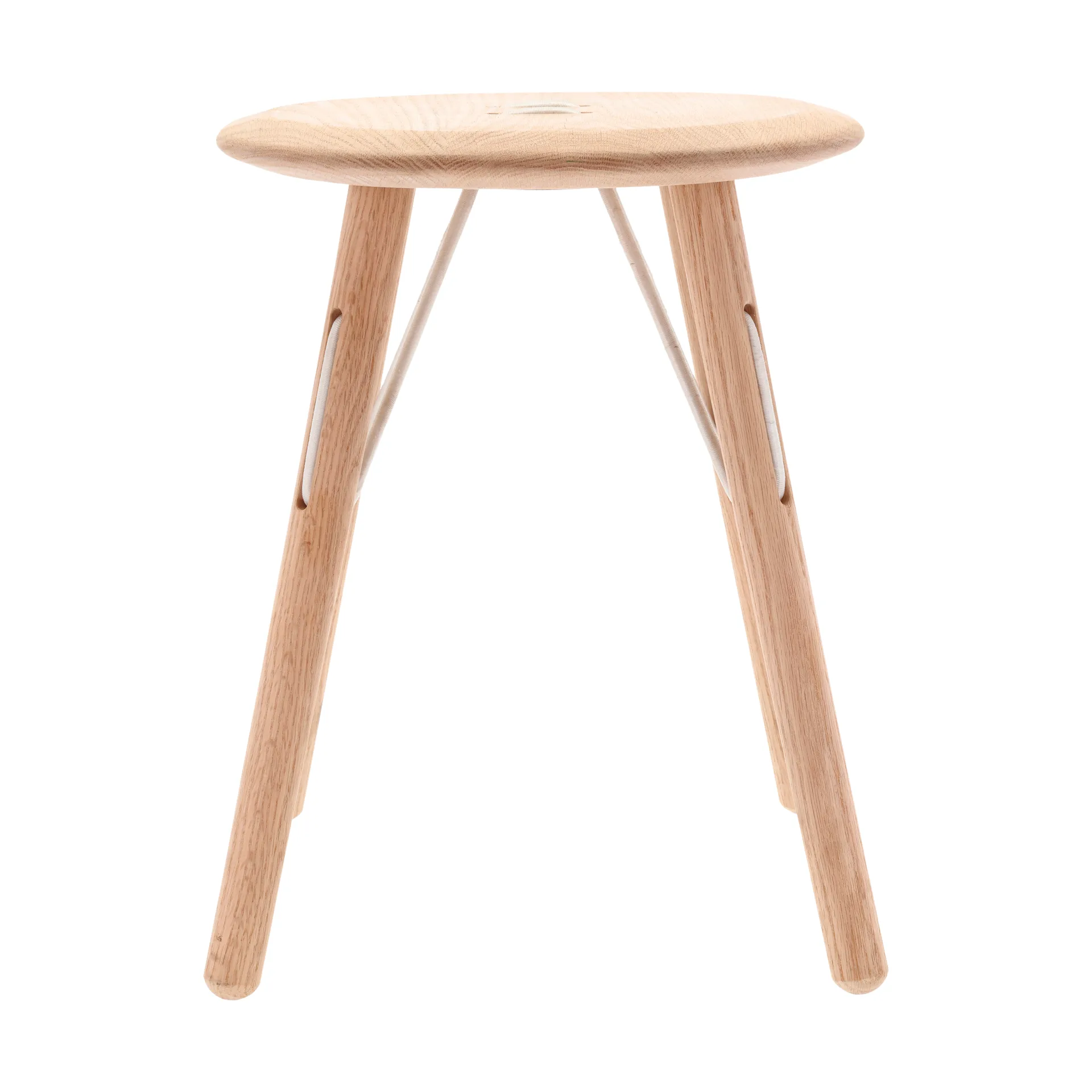 Barv pyöreä jakkara 45xØ37,7 cm, Käsittelemätön täystammi Villa Collection