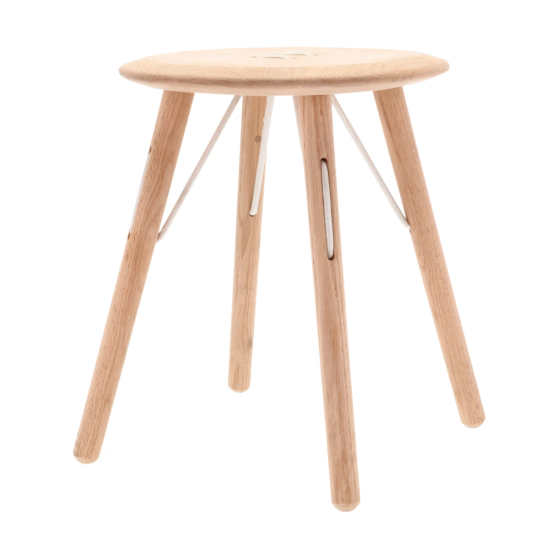 Barv pyöreä jakkara 45xØ37,7 cm, Käsittelemätön täystammi Villa Collection