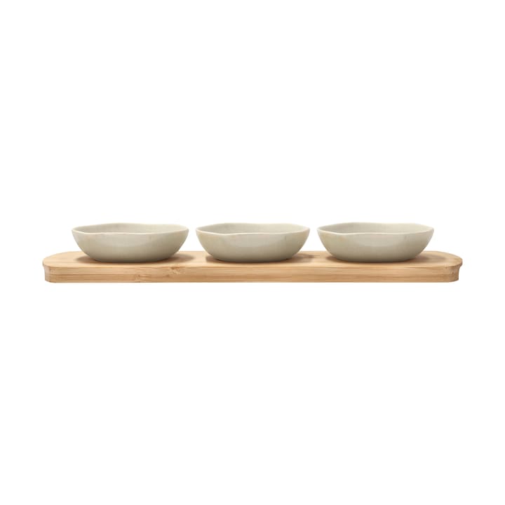 Shoku bambualusta kolmella kulholla. - Beige - Villa Collection