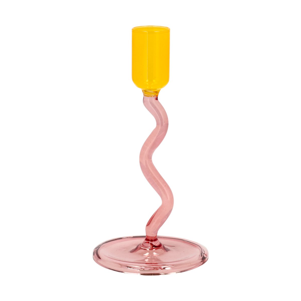 Villa Collection Styles kynttilänjalka 15,3 cm Pink-yellow