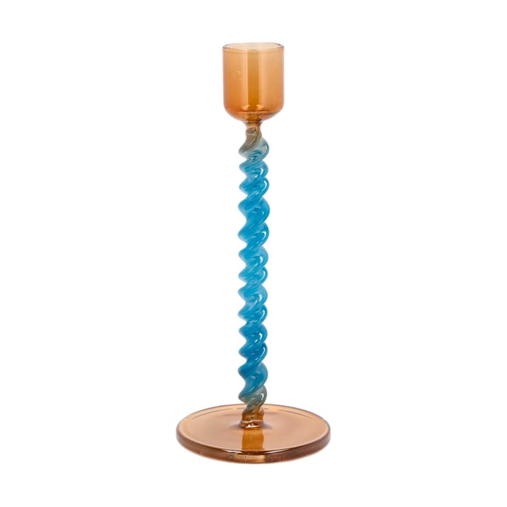 Styles kynttilänjalka 16,3 cm - Blue-amber - Villa Collection
