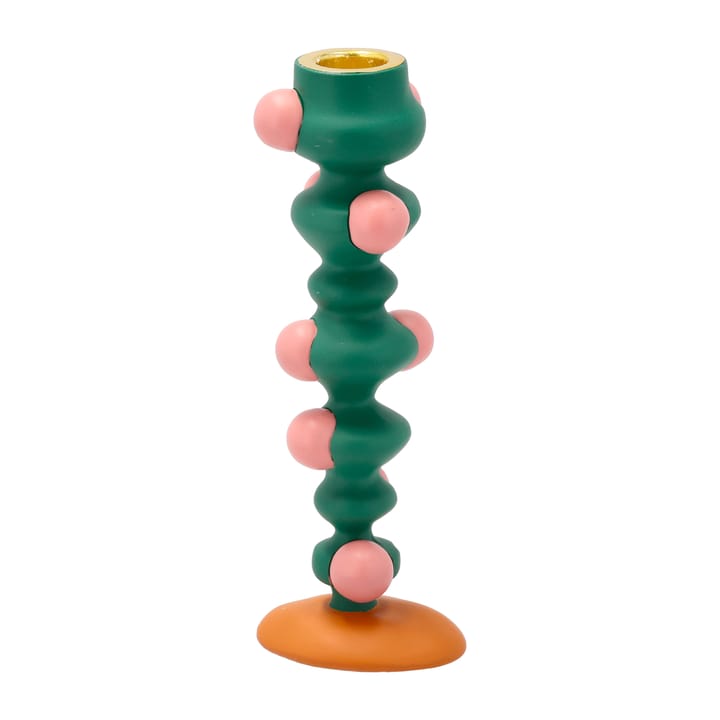 Styles kynttilänjalka pilkut 18 cm - Green-pink - Villa Collection