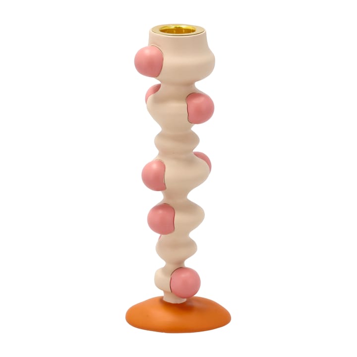 Styles kynttilänjalka pilkut 18 cm - Offwhite-pink - Villa Collection