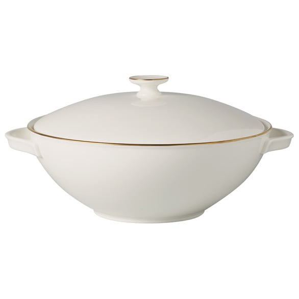 Villeroy & Boch Anmut Gold -keittoterriini Valkoinen