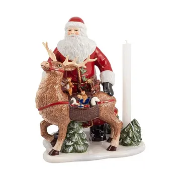 Christmas Toys Memory -kynttilänjalka 35 cm - Joulupukki ja poro - Villeroy & Boch