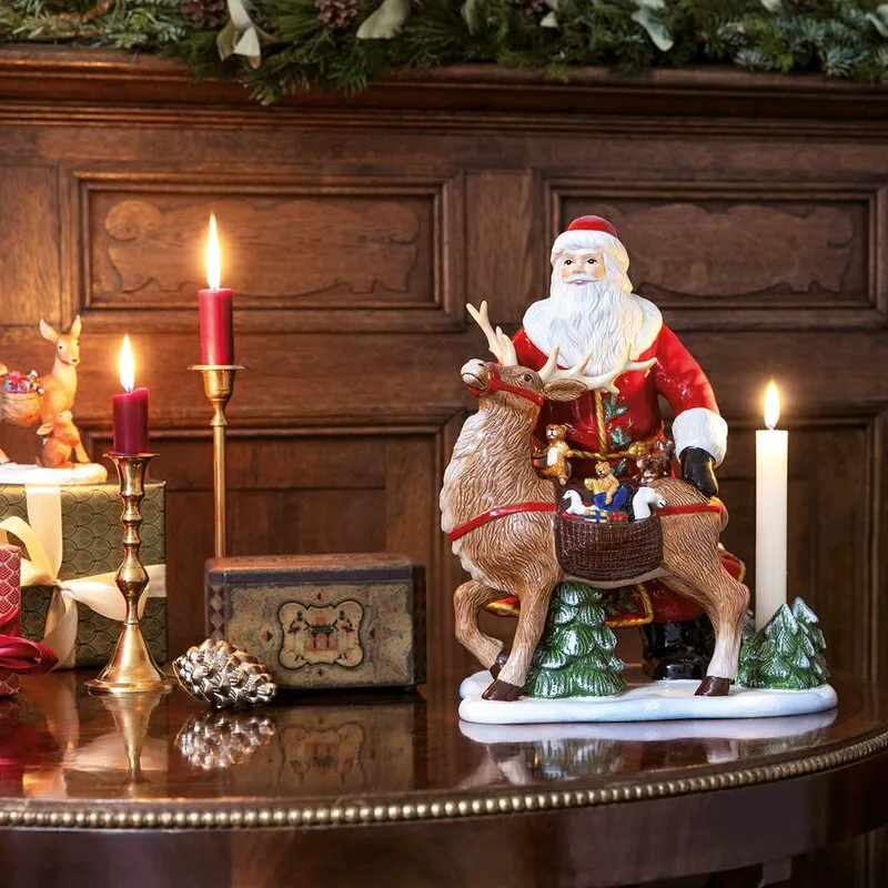 Christmas Toys Memory -kynttilänjalka 35 cm, Joulupukki ja poro Villeroy & Boch