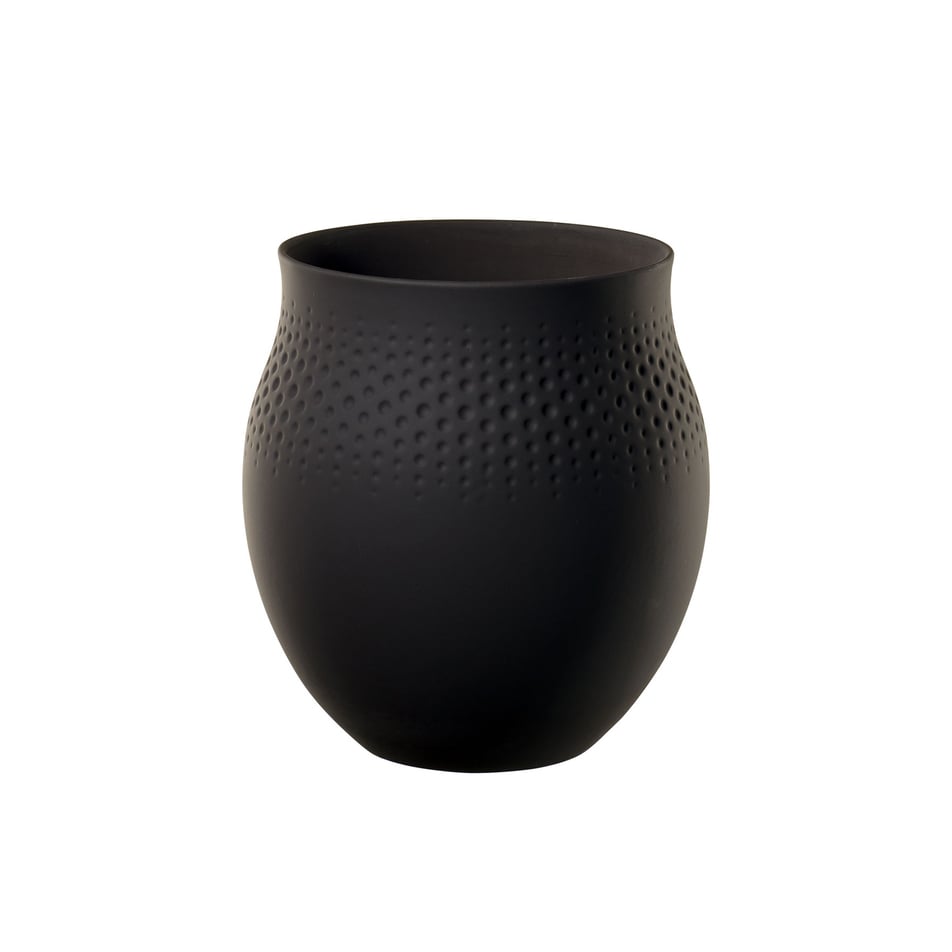 Villeroy & Boch Collier Noir Perle maljakko suuri | Skandinaavinen Sisustus | Maljakot | Musta
