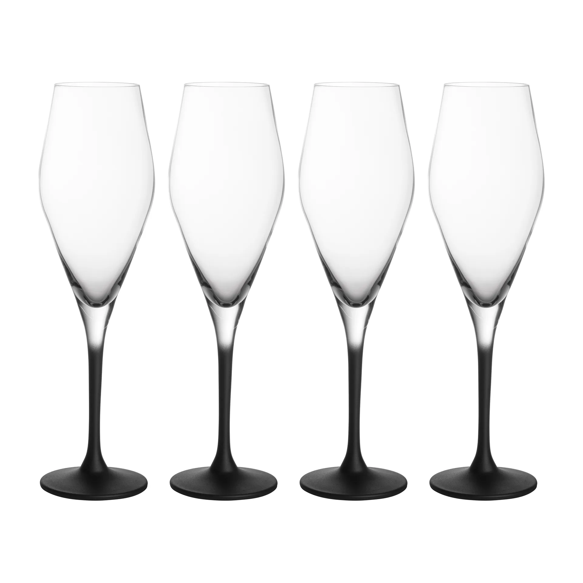 Manufacture Rock champagnelasi 26 cl 4 kpl, Kirkas-musta Villeroy & Boch