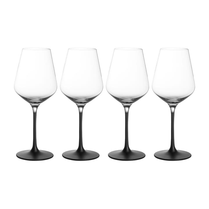 Manufacture Rock valkoviinilasi 38 cl 4-pack - Kirkas-musta - Villeroy & Boch