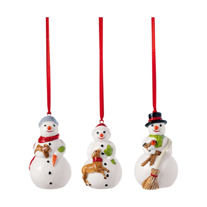 Nostalginen joulukuusenkoriste lumiukot 3-pack - Valkoinen - Villeroy & Boch