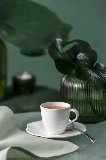 Pura espressokuppi ja aluslautanen - Valkoinen, 2 kpl - Villeroy & Boch