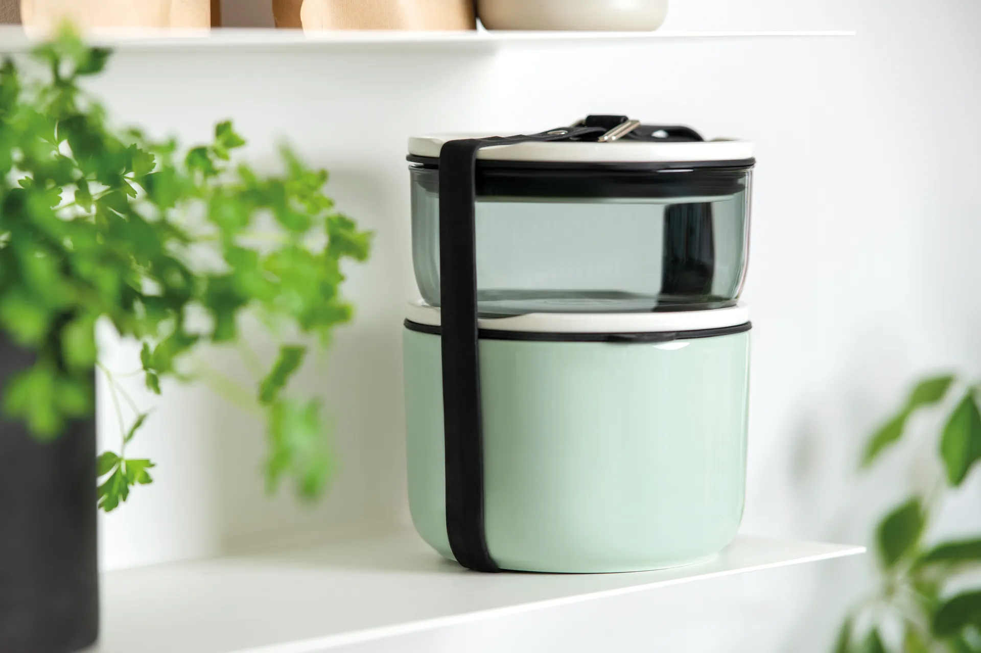 To Go & To Stay ruokalaatikko pyöreä setti, Vihreä-valkoinen-kirkas Villeroy & Boch