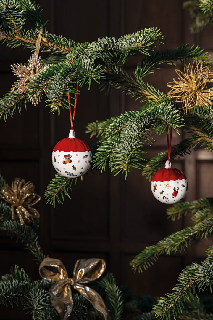 Toy's Delight Decoration joulupallo Ø6 cm, Valkoinen-punainen Villeroy & Boch