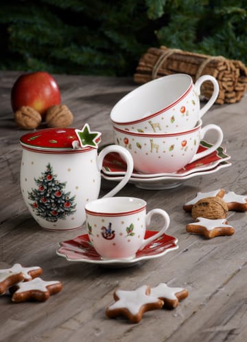 Toy's Delight espressokuppi lautasella - Valkoinen-punainen - Villeroy & Boch