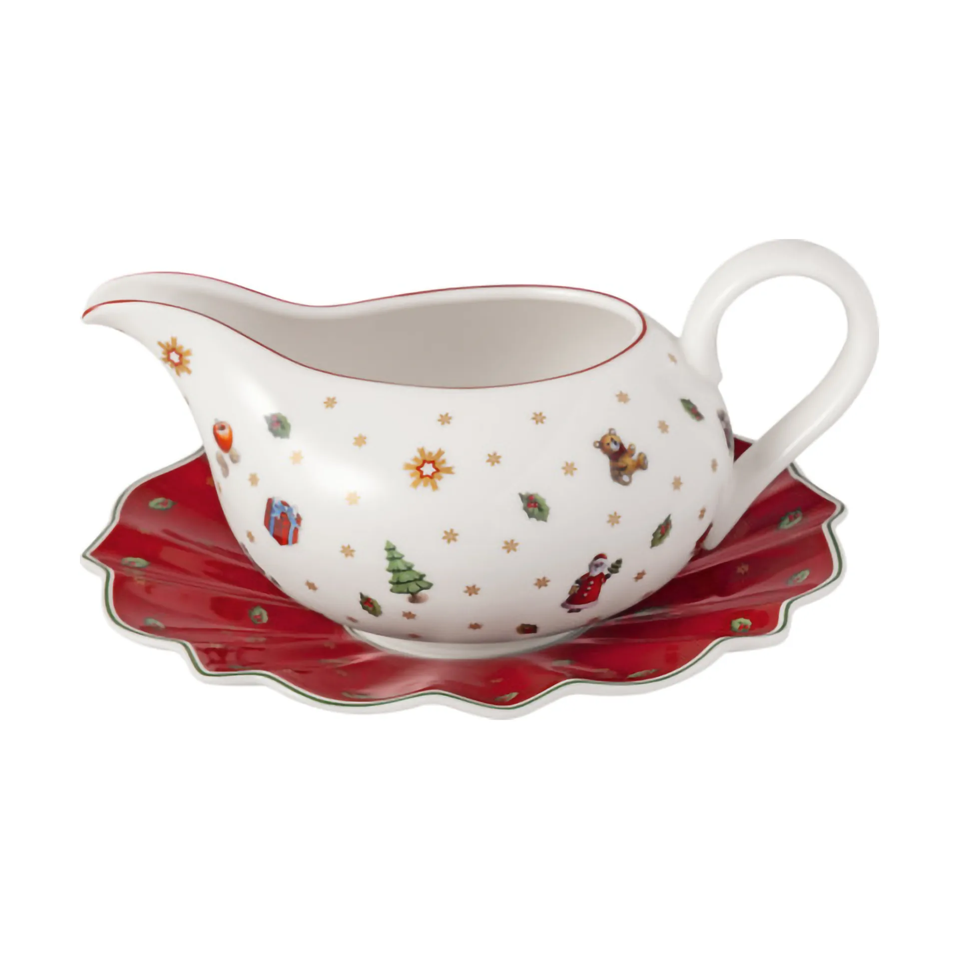 Toy´s Delight -kastikekannu 50 cl lautasella, Valko-punainen Villeroy & Boch
