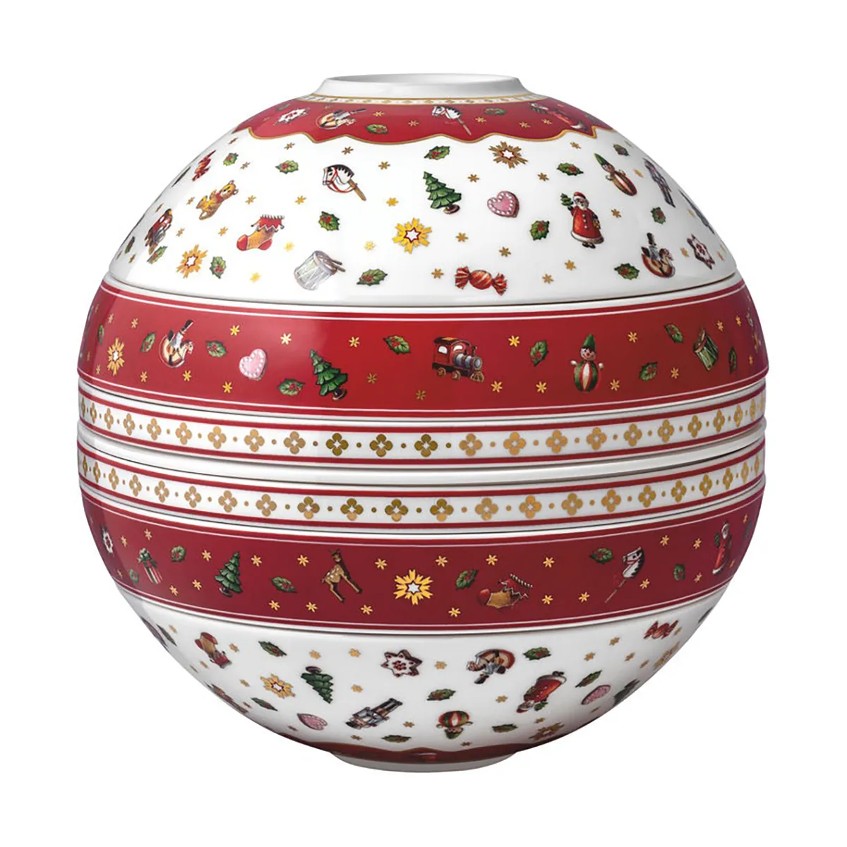 Villeroy & Boch Toy"s Delight La Boule -astiasto 7 osaa Valkoinen-punainen'