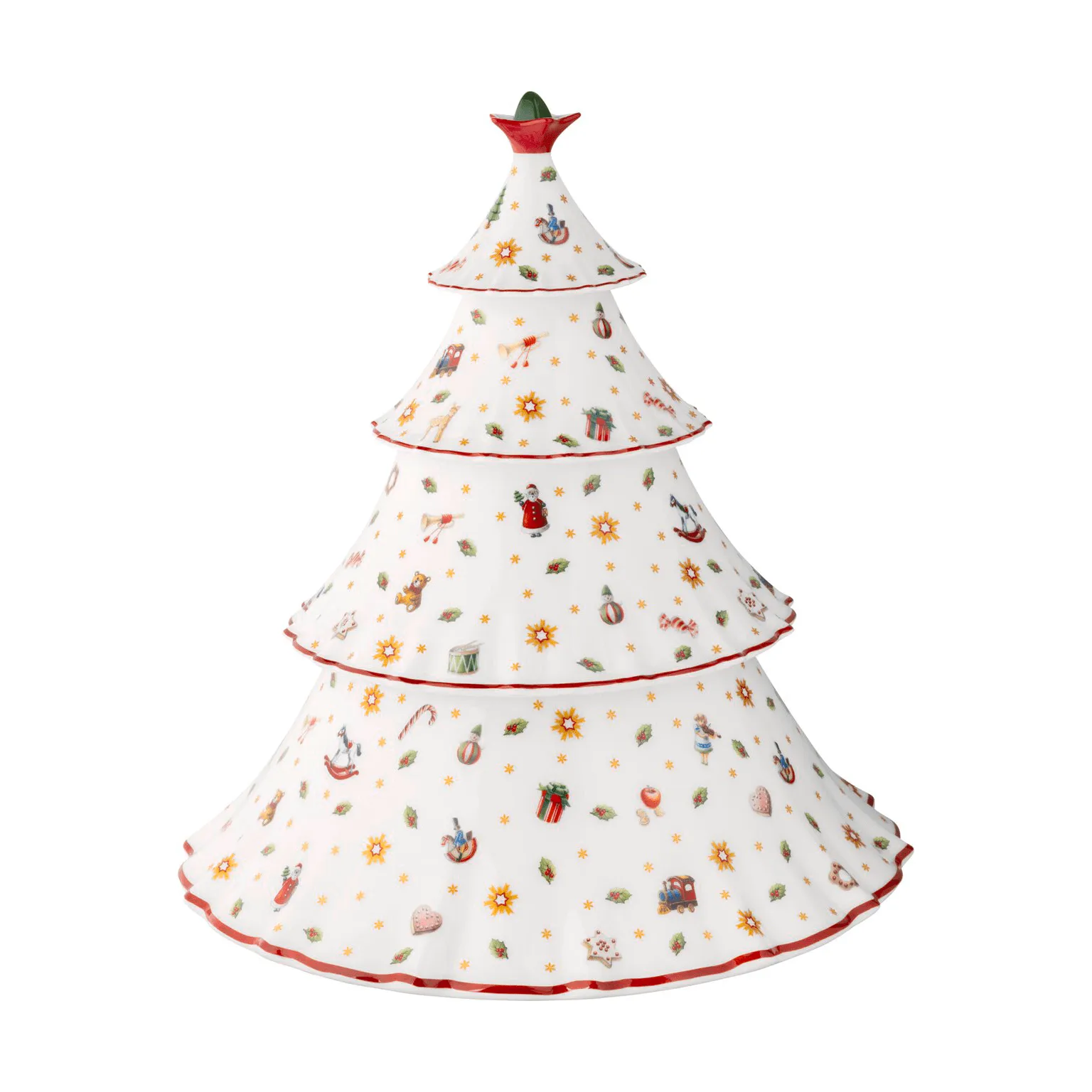 Toy's Delight säilytyspurkki puuta, Valkoinen-punainen, 4 kpl Villeroy & Boch