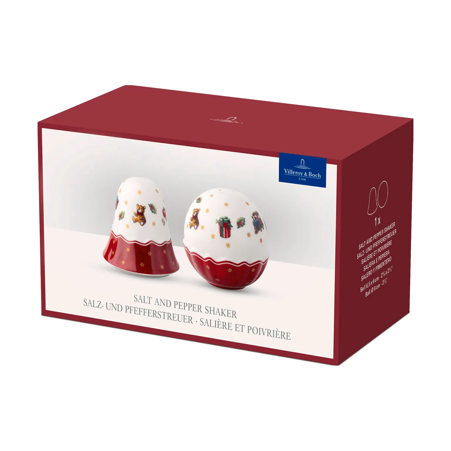 Toy's Delight suola- ja pippurisetti, Valkoinen-punainen, 2 osaa Villeroy & Boch