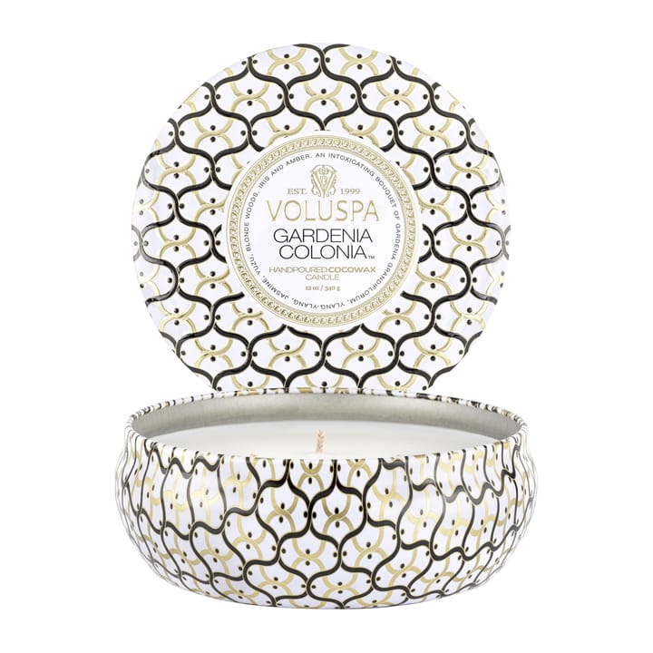 Maison Blanc 3-wick Tin tuoksukynttilä 40 tuntia - Gardenia Colonia - Voluspa
