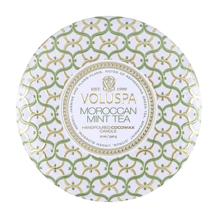 Maison Blanc 3-wick Tin tuoksukynttilä 40 tuntia - Moroccan Mintun Tea - Voluspa