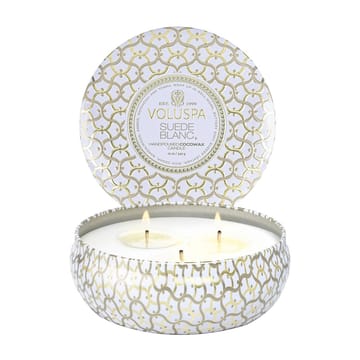 Maison Blanc 3-wick Tin tuoksukynttilä 40 tuntia - Suede Blanc - Voluspa