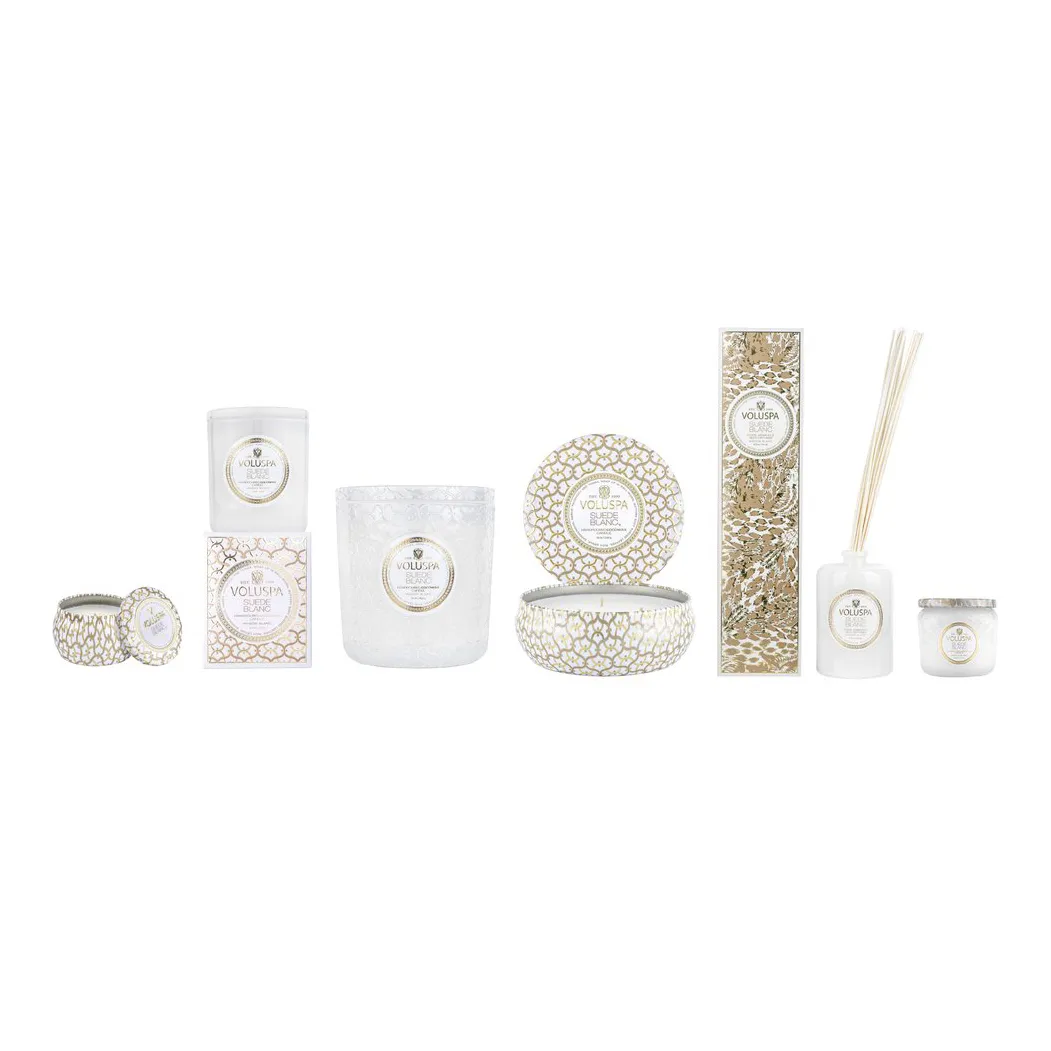 Maison Blanc 3-wick Tin tuoksukynttilä 40 tuntia, Suede Blanc Voluspa