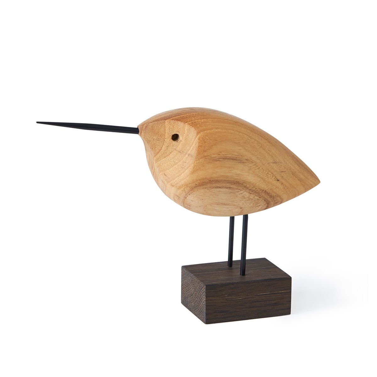 Warm Nordic Beak Bird -koriste Awake Snipe | Skandinaavinen Sisustus | Puuhahmot | Ruskea