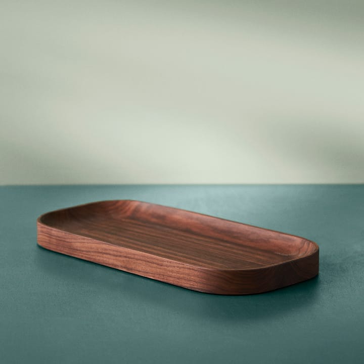 Carved Wood -tarjotin, ovaali, Saksanpähkinä Warm Nordic