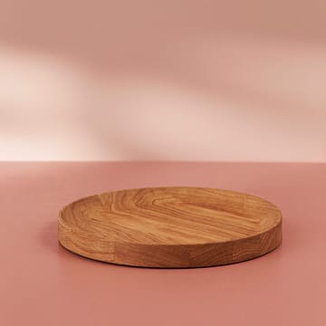 Carved Wood -tarjotin, pyöreä - Tammi - Warm Nordic
