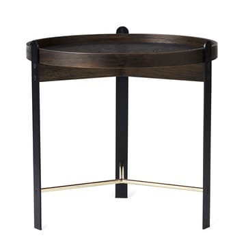 Compose sohvapöytä Ø 50 cm messinkirungolla - Smoked oak - Warm Nordic