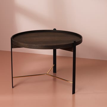 Compose sohvapöytä Ø 70 cm messinkirungolla - Smoked oak - Warm Nordic