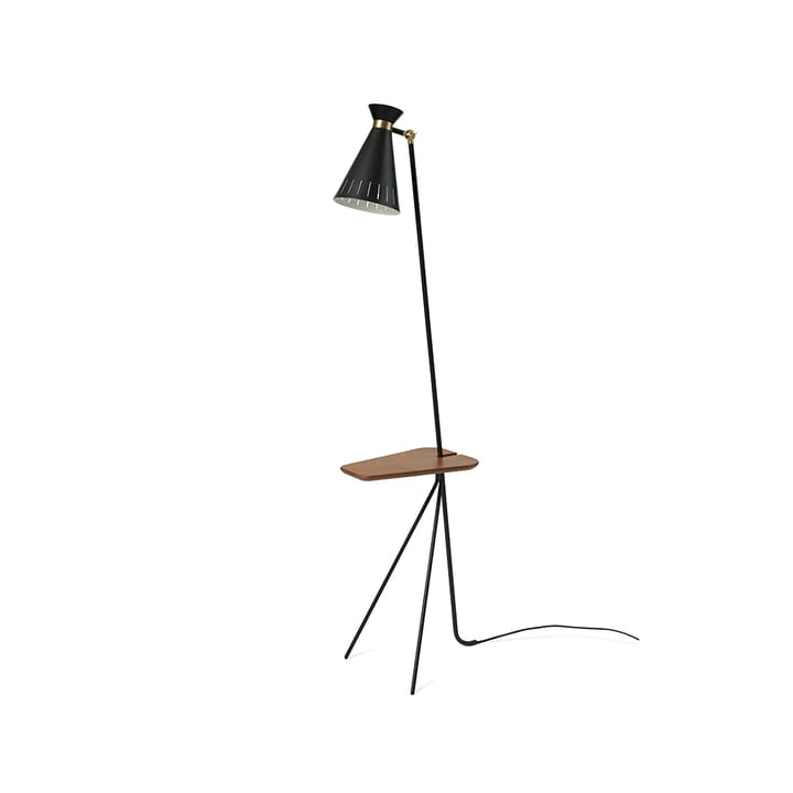 Cone lattiavalaisin - Black noir, tiikkipöytä, messinkiyksityiskohdat - Warm Nordic