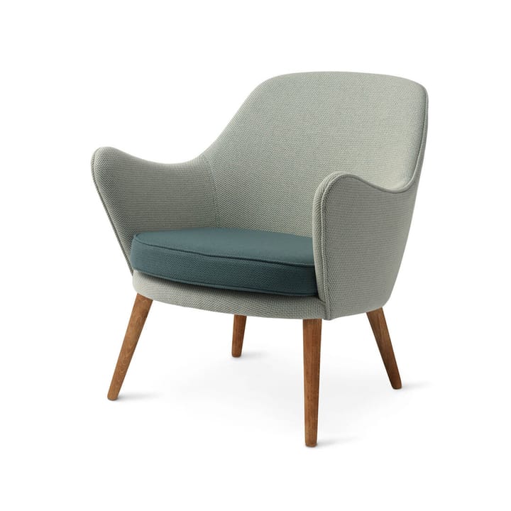 Dwell loungetuoli - Kangas merit021/merit017 light cyan/dark cyan, jalat savutammea - Warm Nordic