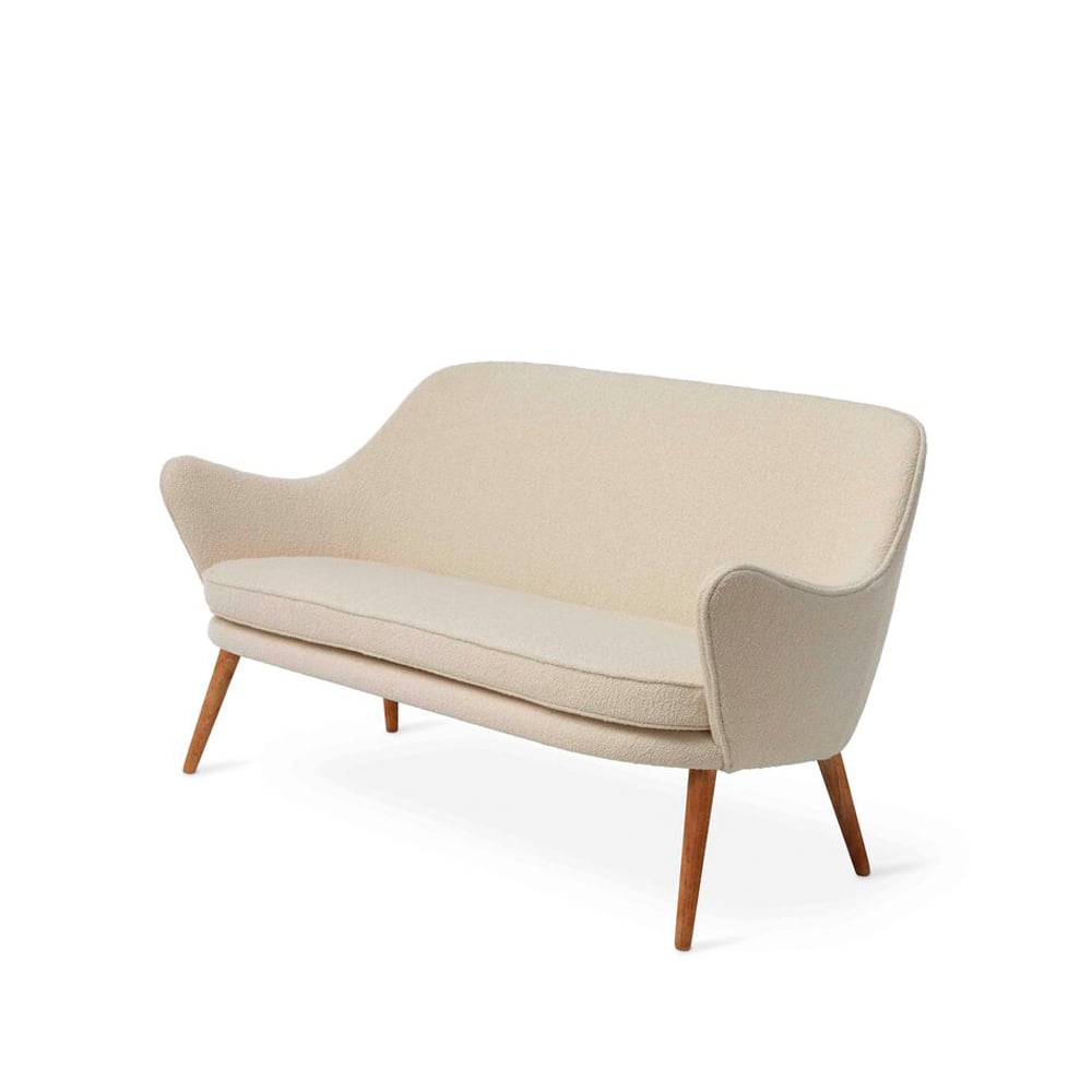 Warm Nordic Dwell sohva 2-istuttava kangas barnum24 cream, jalat savutammea