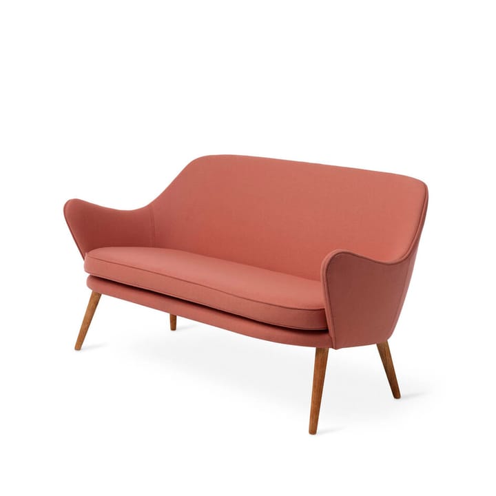 Dwell sohva - 2-istuttava kangas hero 511 blush, jalat savutammea - Warm Nordic