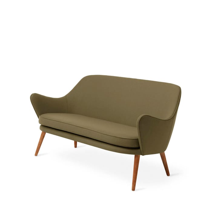Dwell sohva - 2-istuttava kangas hero 981 olive, jalat savutammea - Warm Nordic