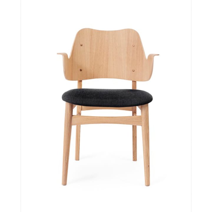 Gesture tuoli, verhoiltu istuinosa - Anthracite-valkoöljytty tammirunko - Warm Nordic
