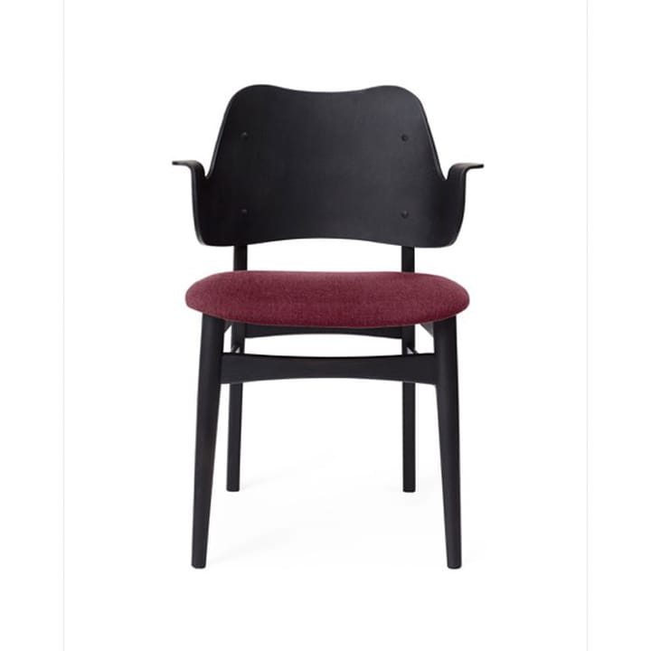 Gesture tuoli, verhoiltu istuinosa - Bordeaux-mustaksi maalattu pyökkirunko - Warm Nordic