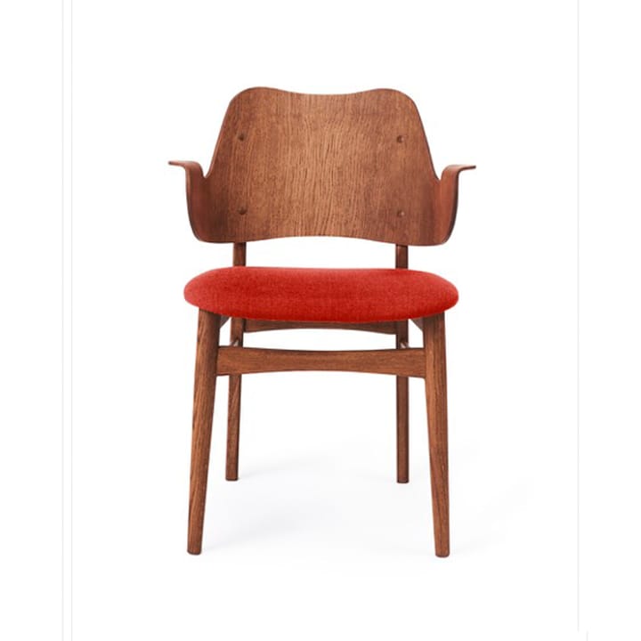 Gesture tuoli, verhoiltu istuinosa - Kangas sunset orange, tiikkiöljytty tammirunko - Warm Nordic