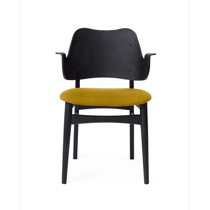 Gesture tuoli, verhoiltu istuinosa - Yellow-mustaksi maalattu pyökkirunko - Warm Nordic