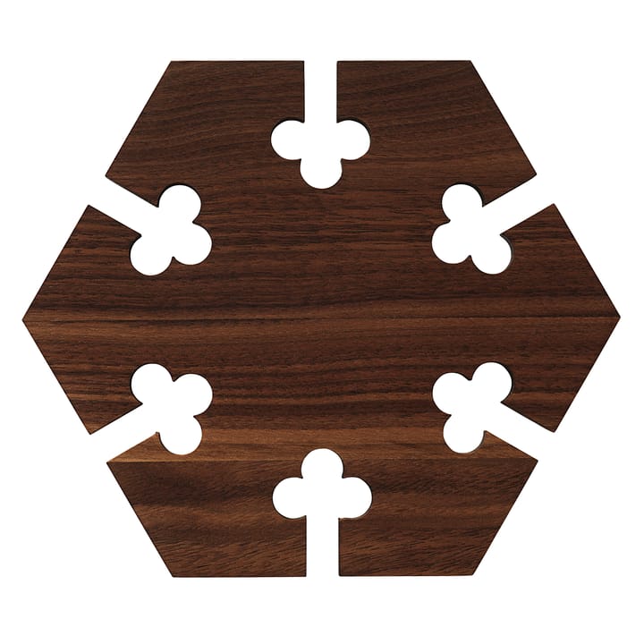 Gourmet Wood Trivet hexagon - Saksanpähkinä - Warm Nordic