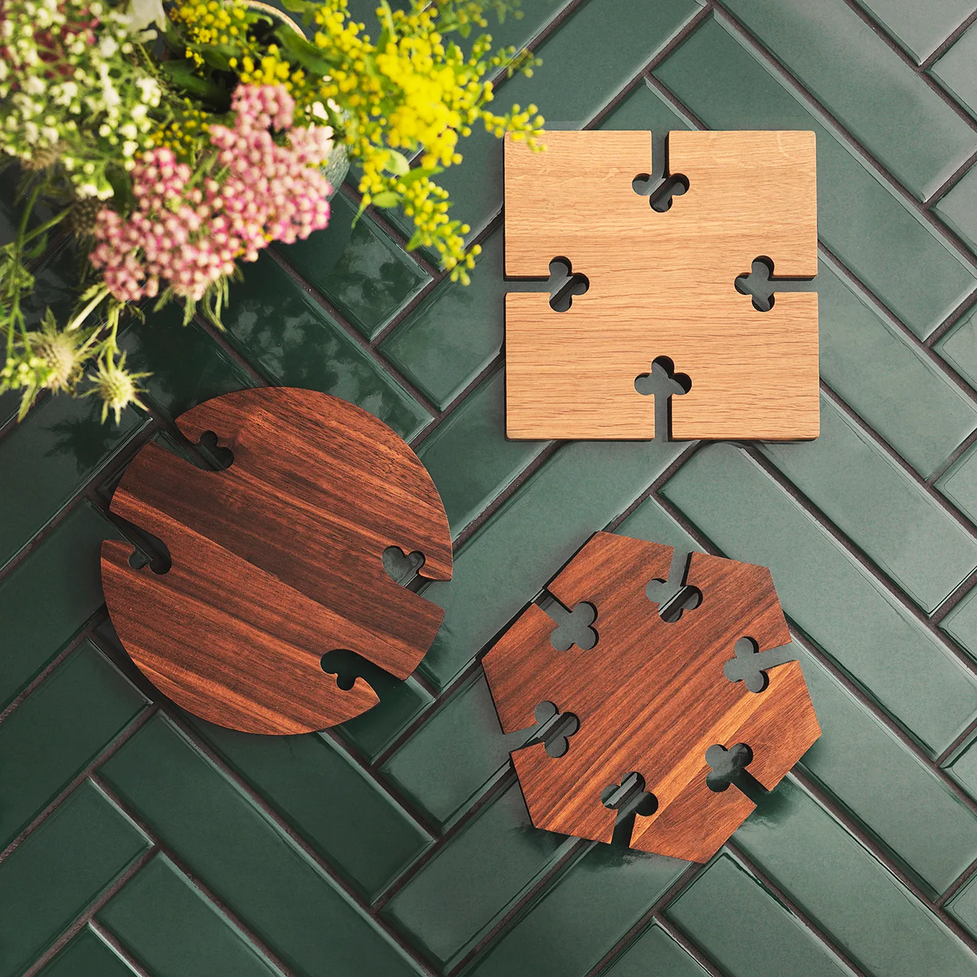 Gourmet Wood Trivet square, Tammi Warm Nordic